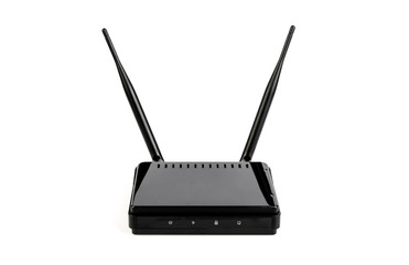 Wireless Router on White background .