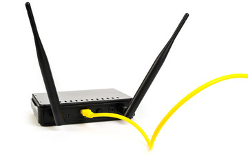 Wireless Router on White background .