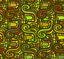 Seamless patterm consisting of swirls