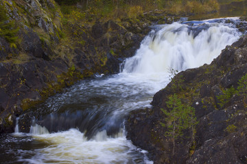 Kivach waterfall on Suna river, Karelia, Russia