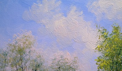 oil texture,landscape paintings, sky