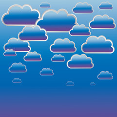 vector and dimensional clouds, pattern, light