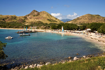 Fototapeta premium Cockleshell Bay on St. Kitts in the Caribbean.