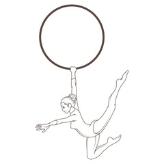 Circus acrobat with a ring