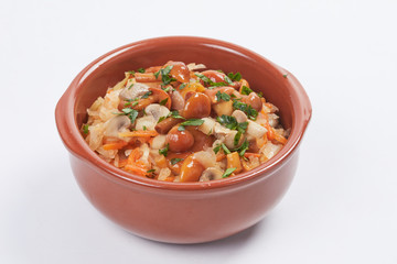 cabbage with mushrooms