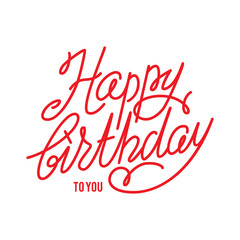 Happy birthday lettering