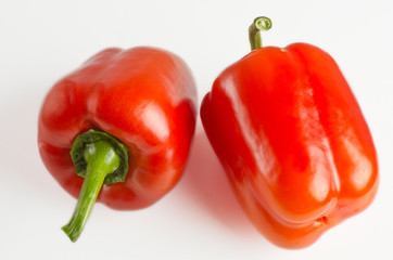 paprika fruits lying on a light table