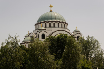 Fototapeta na wymiar Orthodox Temple of St. Sava in Belgrade