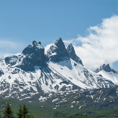 Fototapeta na wymiar Beautiful view in the French Alps