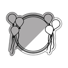 Air balloons decorative icon vector illustration graphic design