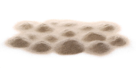 pile desert sand isolated on white background