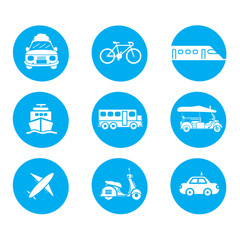 Transportation icons vector design.