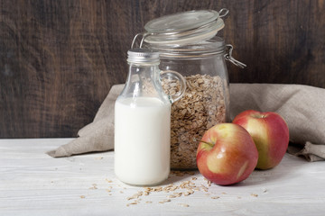 healthy breakfast. ingredients