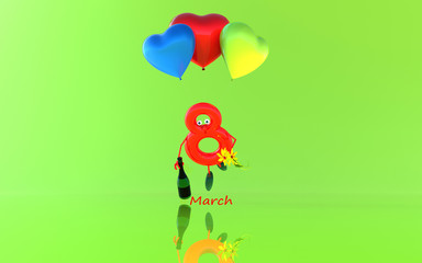 Women's day! 3D illustration