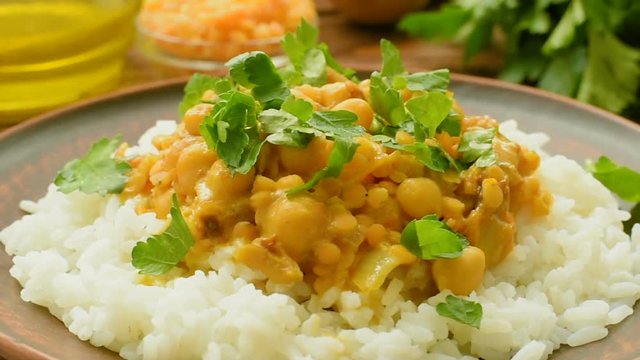 Gluten Free Rice And Vegan Chickpea Curry