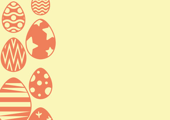 Fototapeta na wymiar happy easter greeting card with easter egg, happy easter, vector illustration