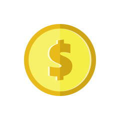 Obraz premium Dollars Coin Icon