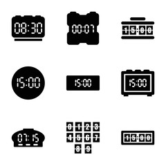 Set of 9 pm filled icons