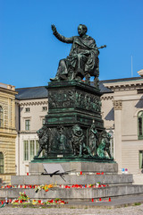 Obraz premium Statue of King Maximilian I Joseph of Bavaria. Munich, Germany.