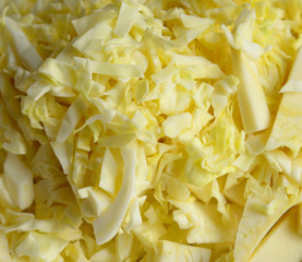 Sliced cabbage closeup.