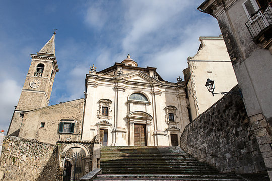 Trinity church and steps, Popoli
