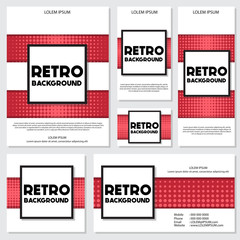 vintage halftone style background Design Template