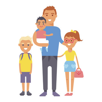 Family people adult happiness smiling group togetherness parenting concept and casual parent, cheerful, lifestyle happy character vector illustration.