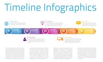 Infographics with steps or options