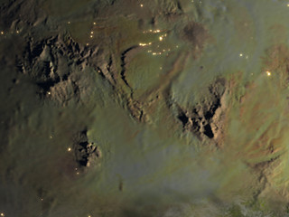 Sahara at night on planet Earth