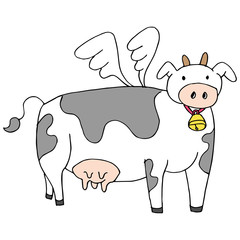 Flying Cow Cartoon