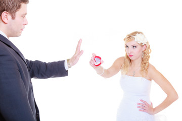 Man proposes to woman, she refuses