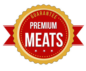 Premium meats sign or stamp