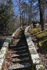 Stone stairs in Wall Doxey State Park, Mississippi