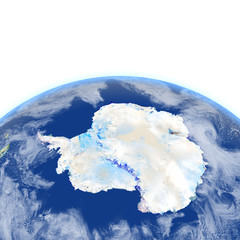 Naklejka premium Antractic on planet Earth