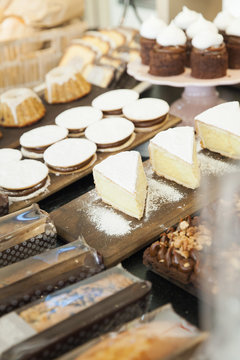 Desserts In Bakery Display