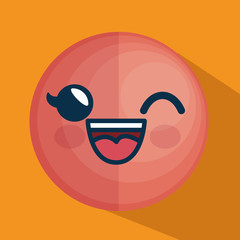 face emoticon character icon vector illustration design