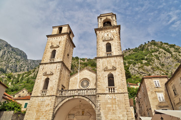 Fototapeta na wymiar Cathedral of Saint Tryphon in Kotor