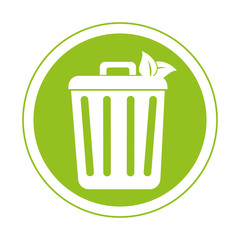 recycle bin ecology symbol icon vector illustration design