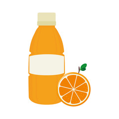orange juice fruit icon vector illustration design