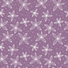 Fototapeta na wymiar Seamless doodle floral pattern.
