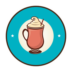delicious milkshake drink icon vector illustration design