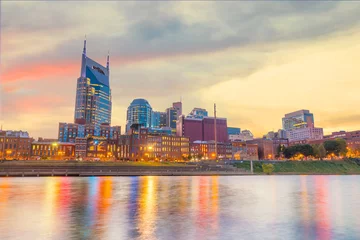 Fototapete Rund Nashville, Tennessee downtown skyline © f11photo