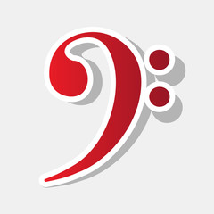 Cube sign illustration. Vector. New year reddish icon with outside stroke and gray shadow on light gray background.