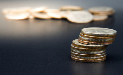 money coin stack growing business, money concept preset