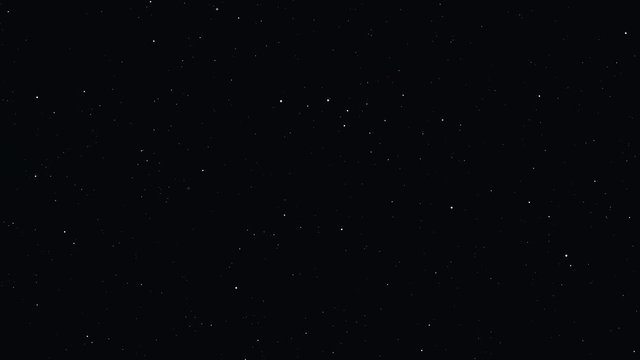 Black empty space with stars. Dark science background with movement.