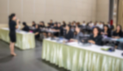 blurred for background Business people meeting presentation conference in meeting room.