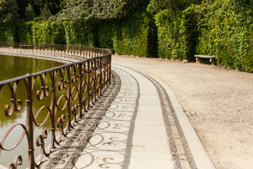 Path around a pond in Florence, Italy.