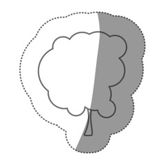 contour beautiful tree icon, vector illustraction design image