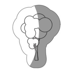 contour tree art icon, vector illustraction design image
