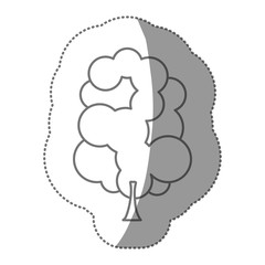 silhouette stamp set of abstract tree icon, vector illustraction design